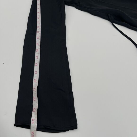Naked Wardrobe Womens Dress Sz Small Black The Plunge Faux Wrap Long Sleeve Mini - Picture 12 of 12